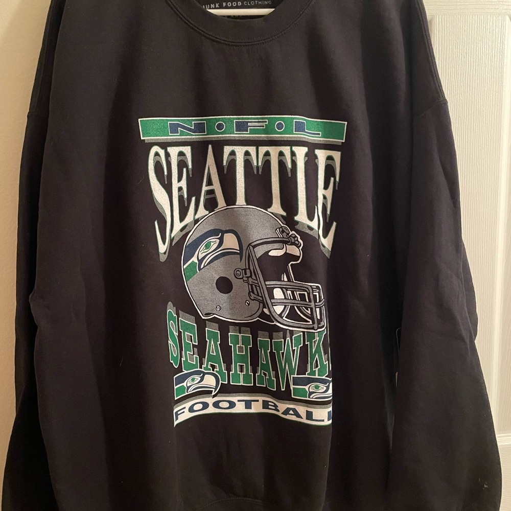 Seattle Seahawks Unisex NFL Helmet Flea Market Crew - XL